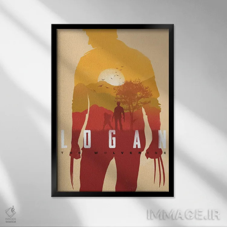 تابلو دکوراتیو لوگان اثر ۲ توست دیزاین - نمای قابدار مشکی