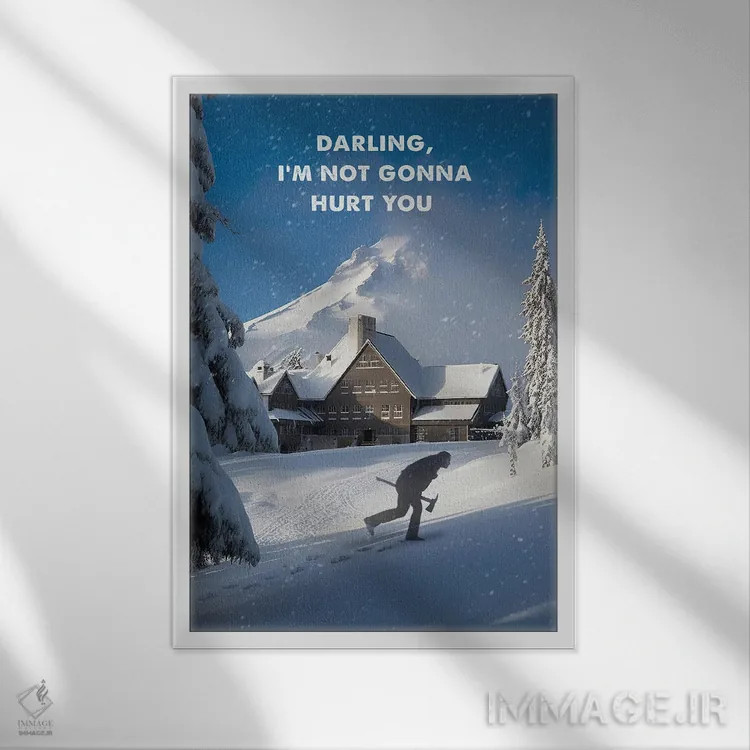 تابلو دکوراتیو جک تورنس اثر ۲ توست دیزاین - نمای قابدار سفید