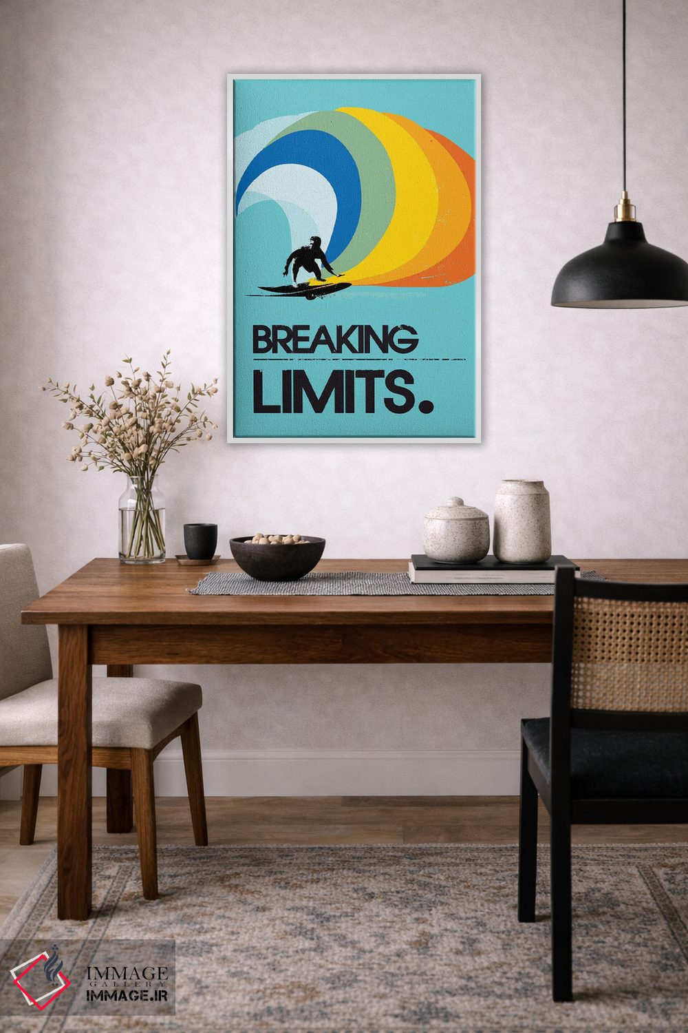 تابلو دکوراتیو هنر موج سواری فراتر از مرزها اثر ۲ توست دیزاین - D3W