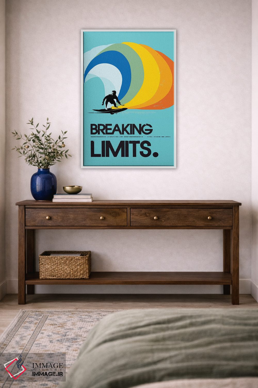تابلو دکوراتیو هنر موج سواری فراتر از مرزها اثر ۲ توست دیزاین - D4W