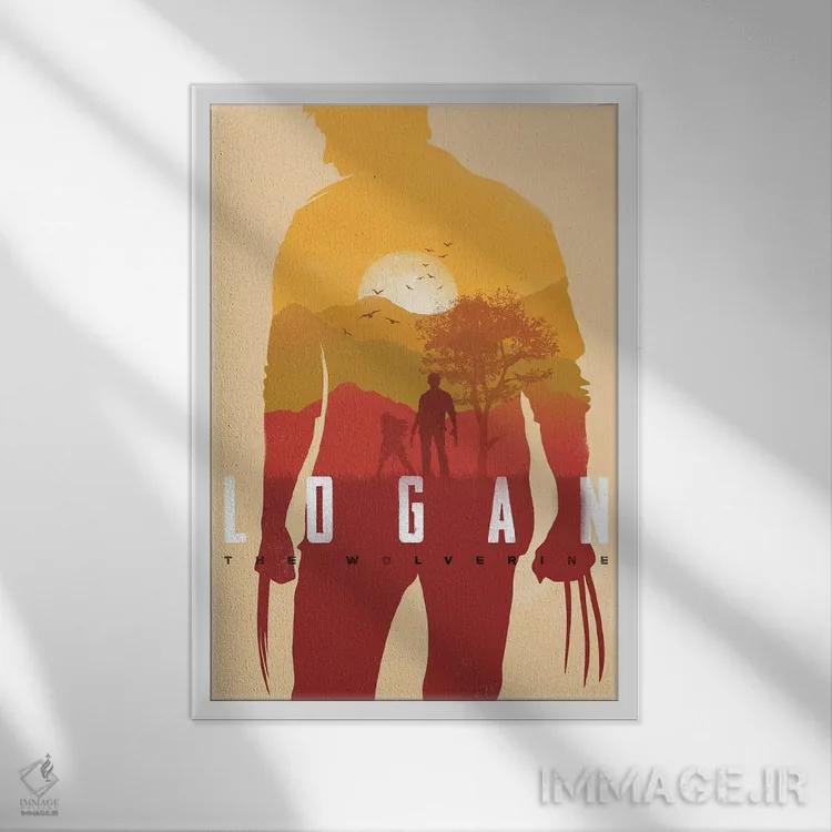 تابلو دکوراتیو لوگان اثر ۲ توست دیزاین - نمای قابدار سفید