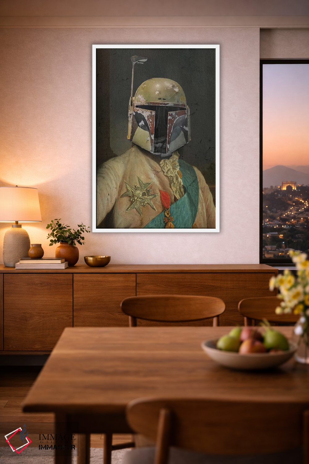 تابلو دکوراتیو سر بوبا کلاسیک اثر ۲ توست دیزاین - D1W