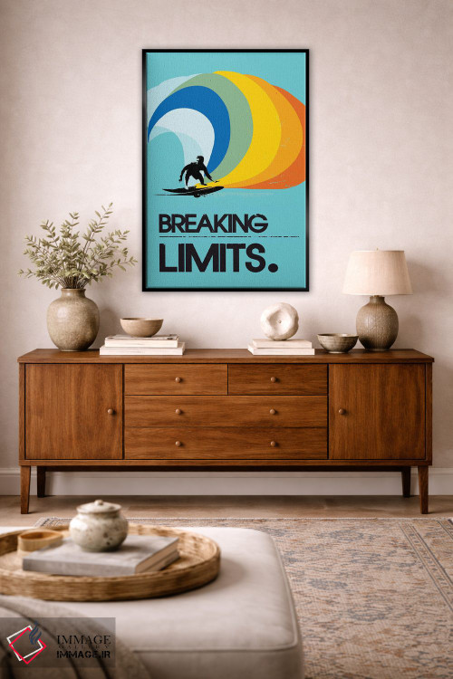 تابلو دکوراتیو هنر موج سواری فراتر از مرزها اثر ۲ توست دیزاین - D5B