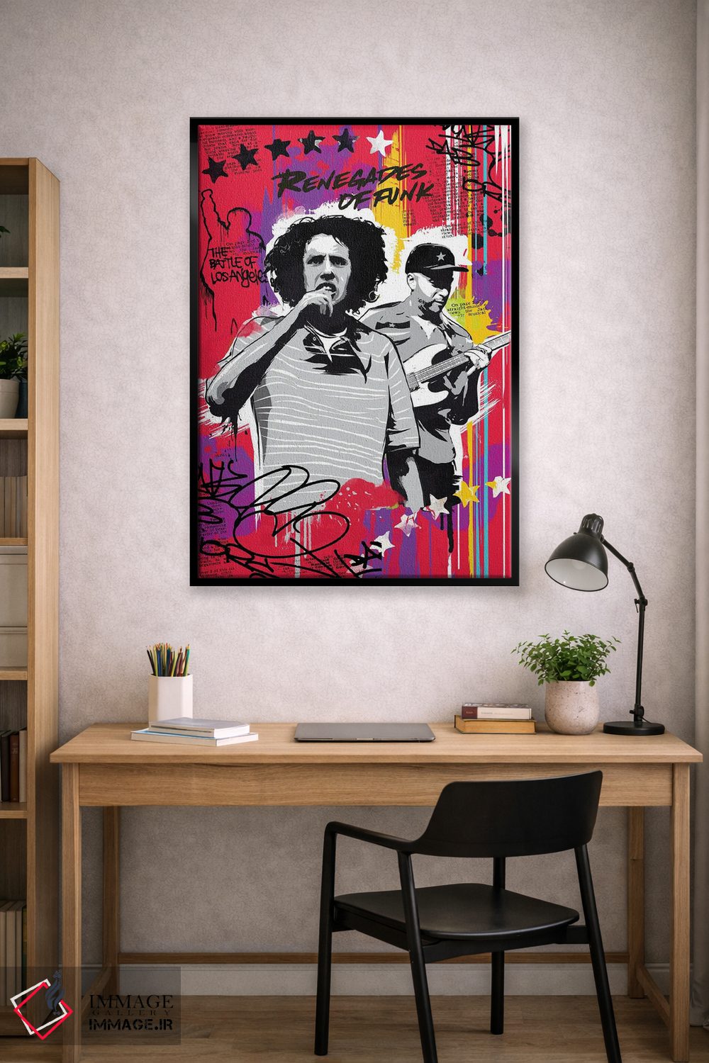 تابلو دکوراتیو هنر ریج اگینست د ماشین اثر ۲ توست دیزاین - D1B