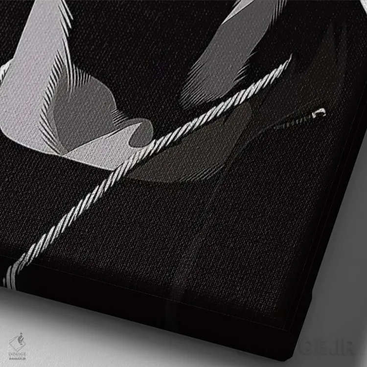 تابلو دکوراتیو اسنوپ اثر ۲ توست دیزاین - نمای نزدیک بافت بوم