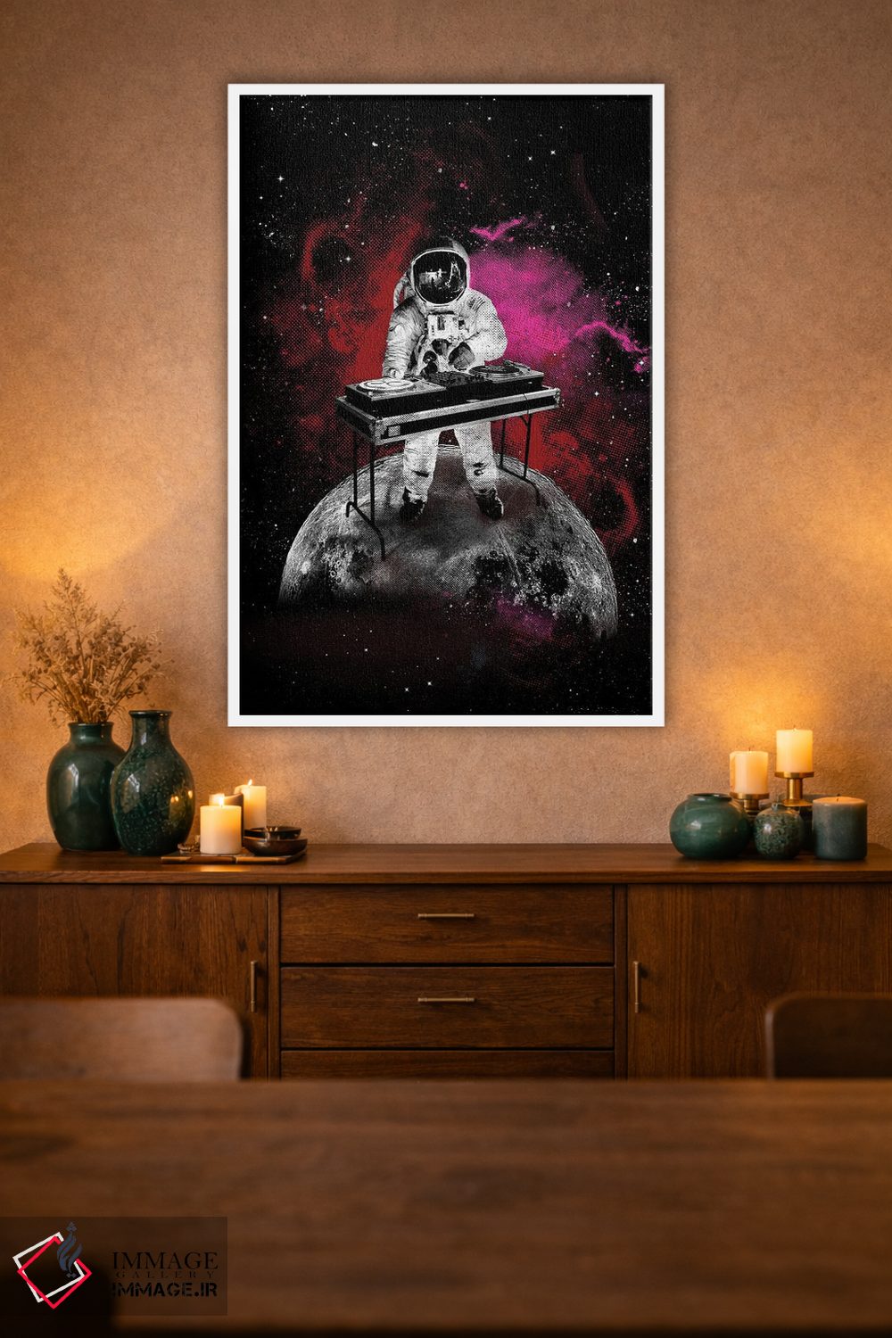 تابلو دکوراتیو هنر دی جی فضایی اثر ۲ توست دیزاین - D2W