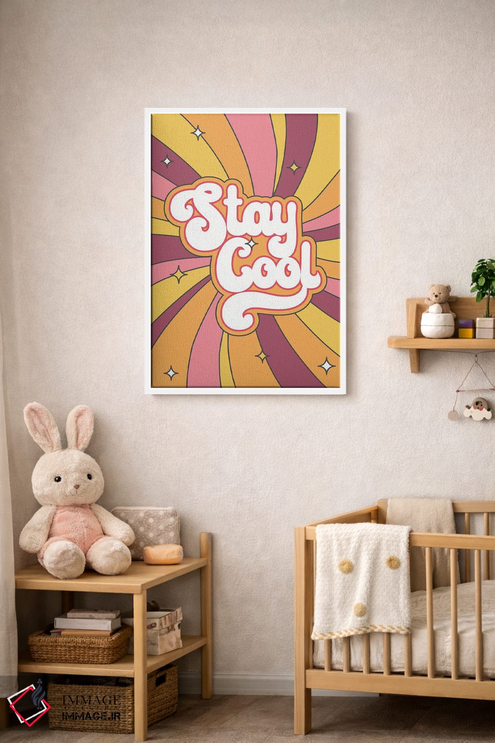 تابلو دکوراتیو خونسرد بمان اثر ۲ توست دیزاین - D3W