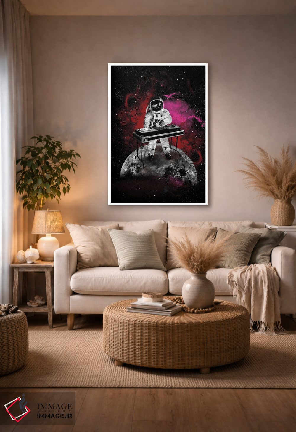تابلو دکوراتیو هنر دی جی فضایی اثر ۲ توست دیزاین - D4W