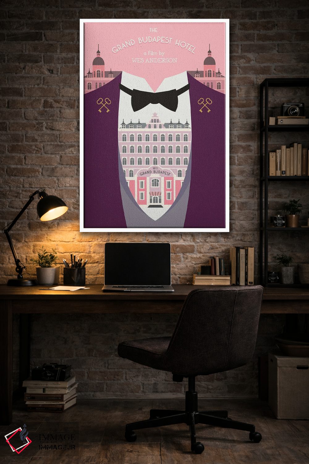 تابلو دکوراتیو هنر فیلم هتل بوداپست اثر ۲ توست دیزاین - D4W