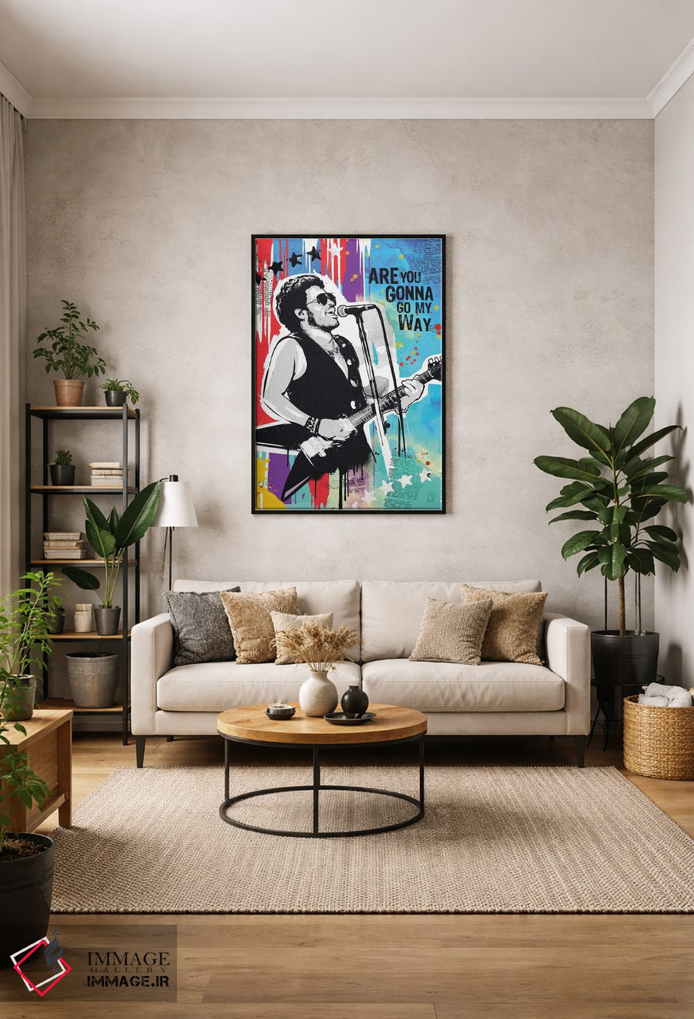 تابلو دکوراتیو پاپ آرت لنی کراویتز اثر ۲ توست دیزاین - D1B