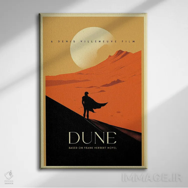 تابلو مینیمال پل از تل ماسه اثر ۲ توست دیزاین - نمای روبهرو روی دیوار