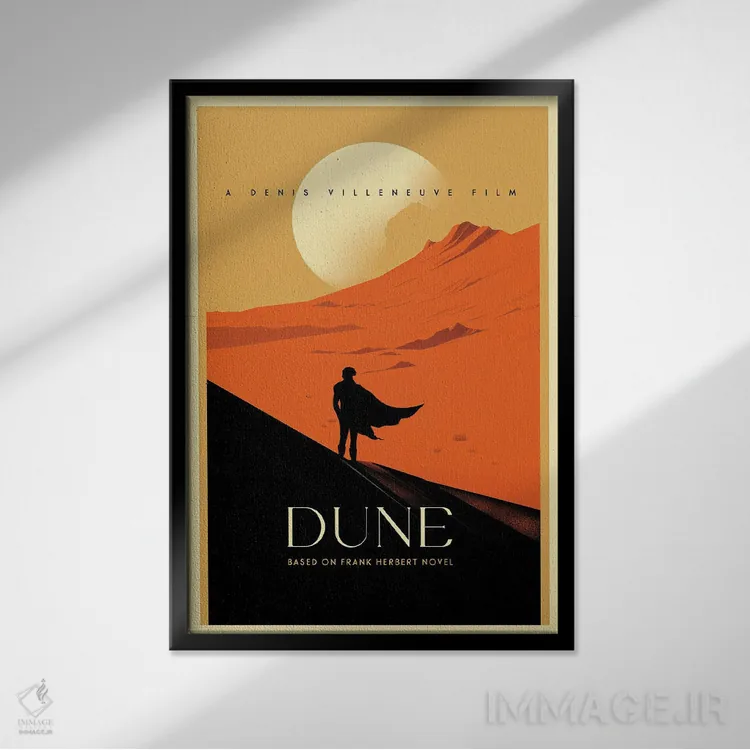 تابلو مینیمال پل از تل ماسه اثر ۲ توست دیزاین - نمای قابدار مشکی