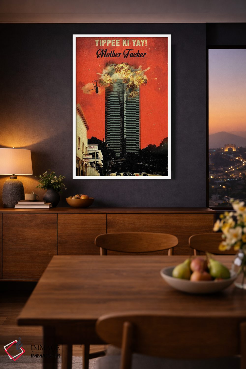 تابلو دکوراتیو هنر فیلم سفر جان سخت اثر ۲ توست دیزاین - D3W