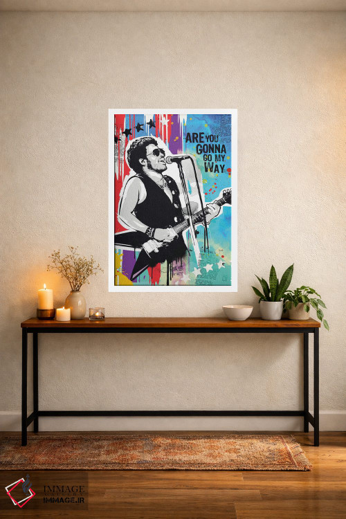 تابلو دکوراتیو پاپ آرت لنی کراویتز اثر ۲ توست دیزاین - D4W