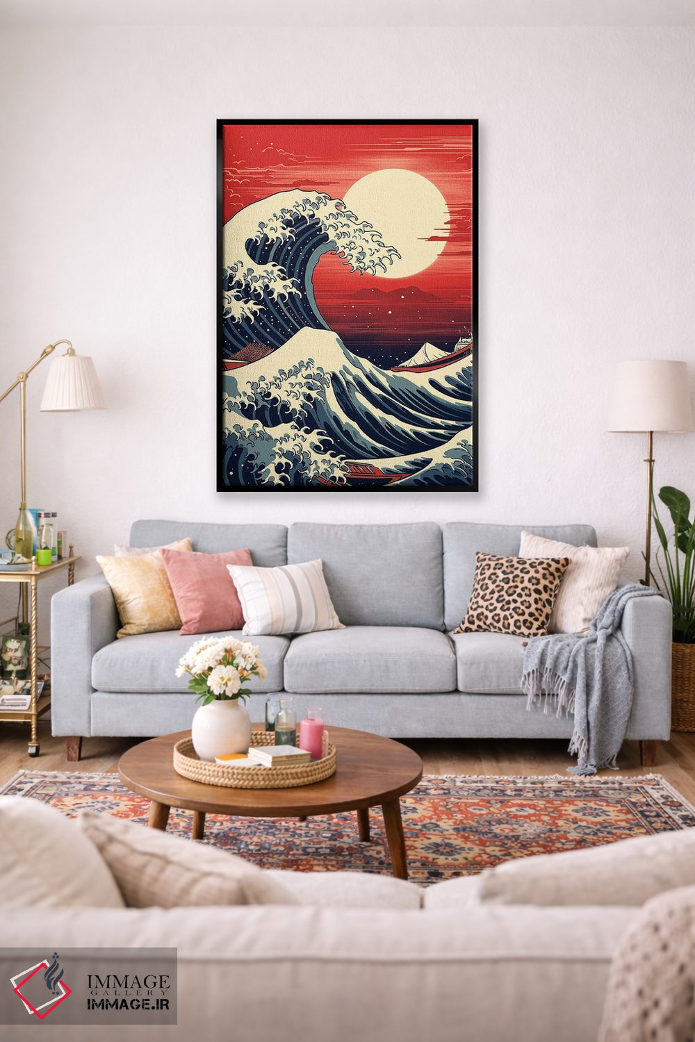 تابلو دکوراتیو موج بزرگ اثر ۲ توست دیزاین - D1B