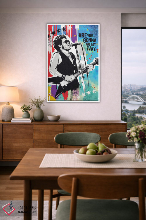 تابلو دکوراتیو پاپ آرت لنی کراویتز اثر ۲ توست دیزاین - D6W