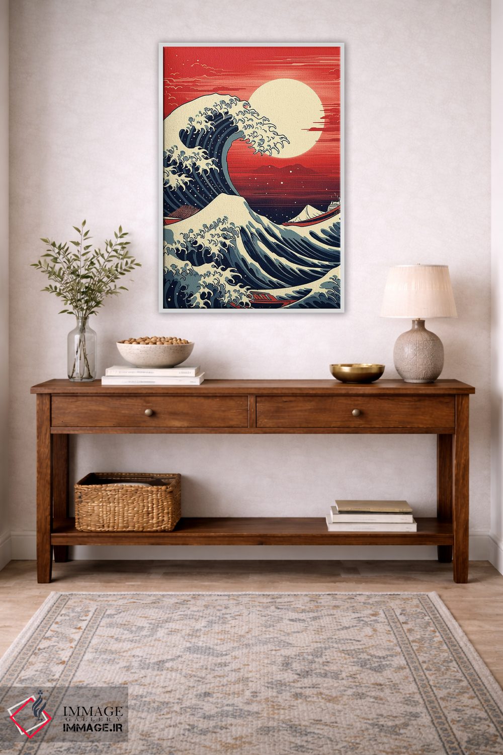 تابلو دکوراتیو موج بزرگ اثر ۲ توست دیزاین - D2W