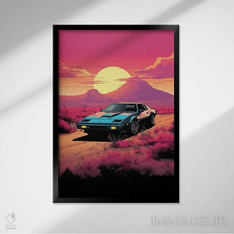 تابلو دکوراتیو شوالیه سوار اثر ۲ توست دیزاین - نمای قابدار مشکی