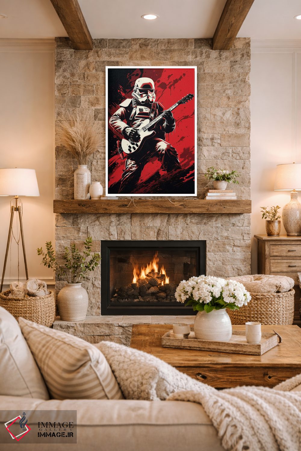 تابلو دکوراتیو سرباز سنگی اثر ۲ توست دیزاین - D1W