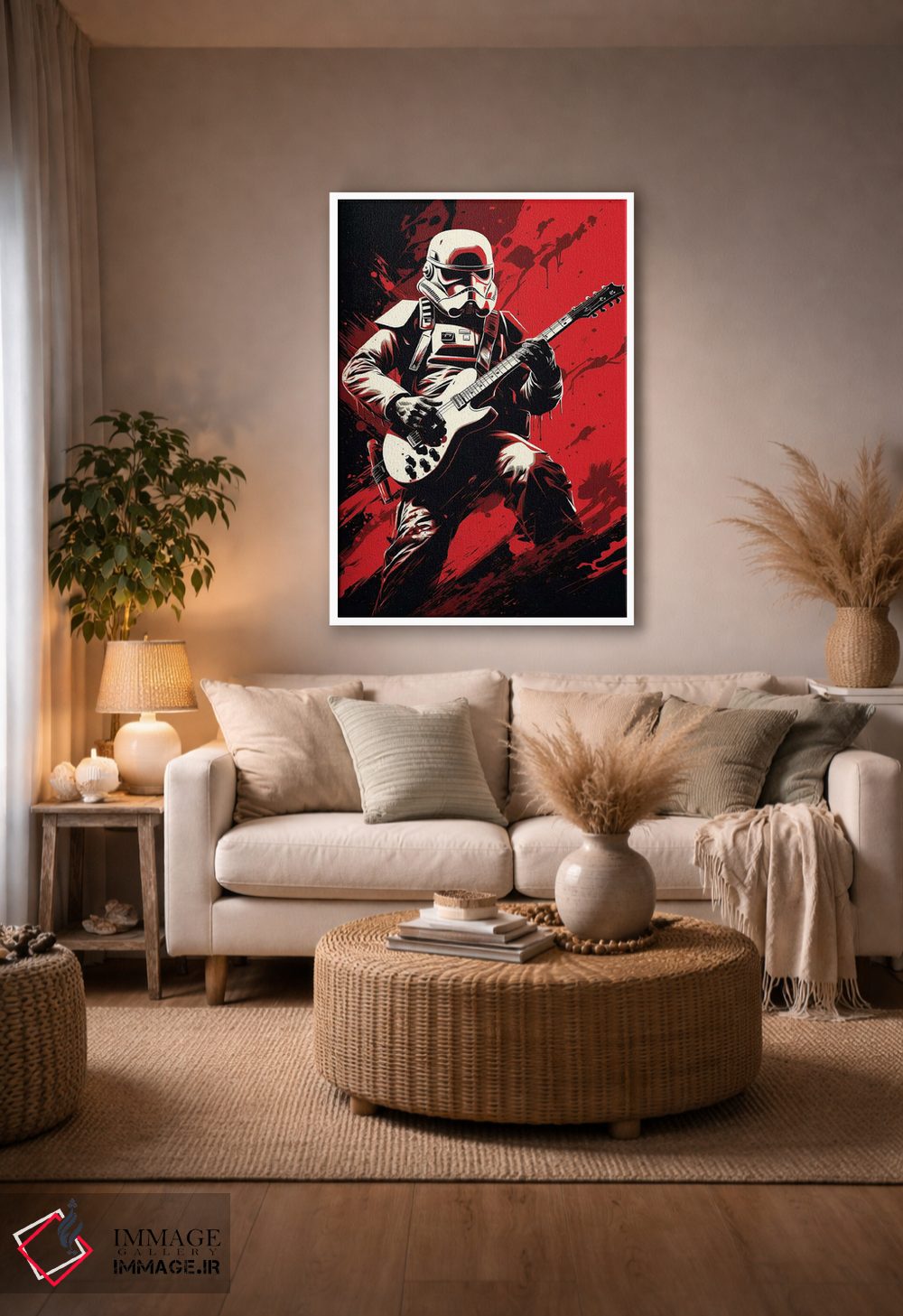 تابلو دکوراتیو سرباز سنگی اثر ۲ توست دیزاین - D3W