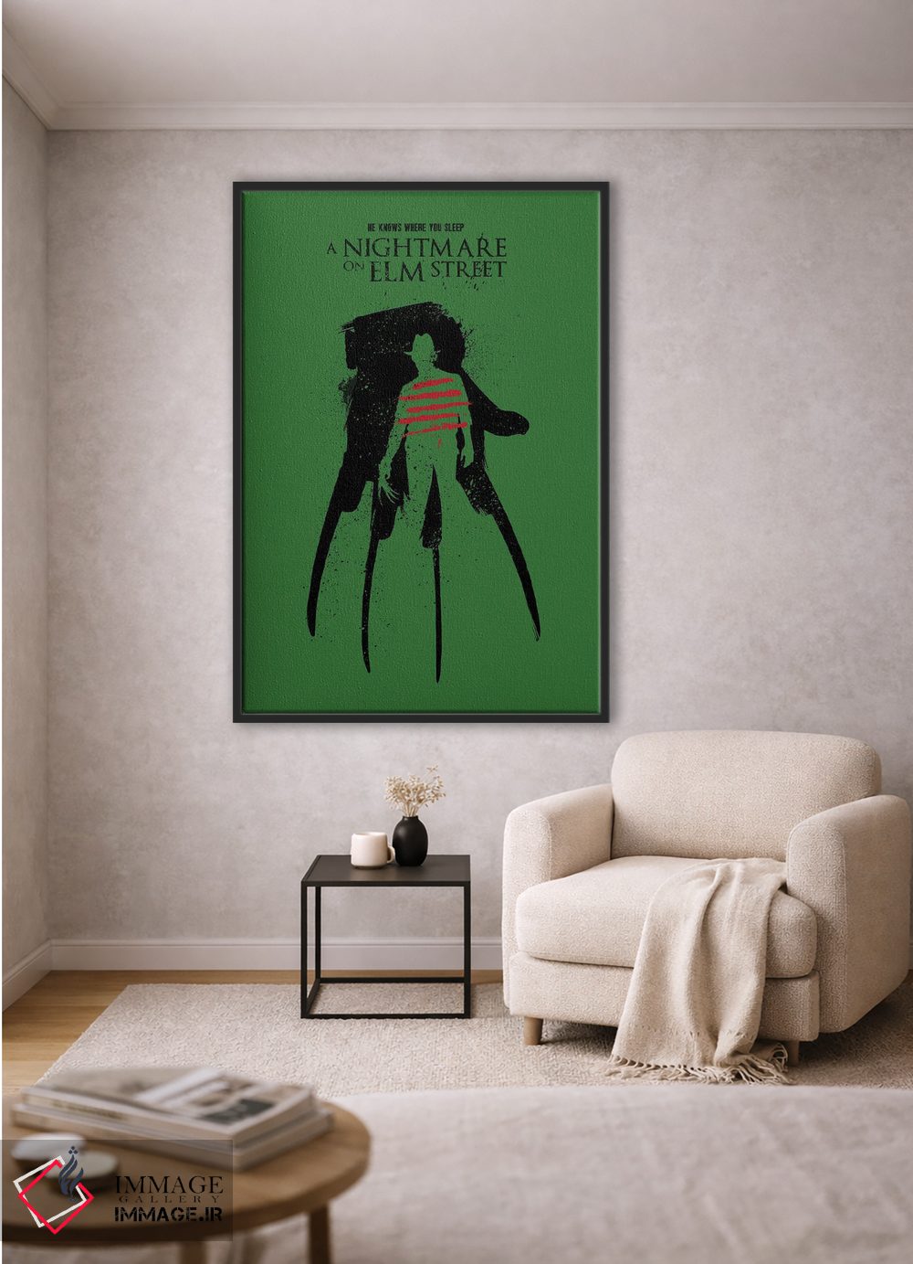 تابلو دکوراتیو هنر فیلم کابوس در خیابان الم اثر ۲ توست دیزاین - D1B
