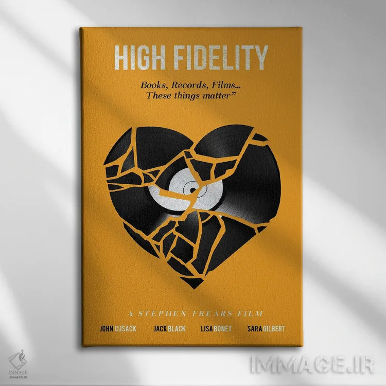 تابلو دکوراتیو هنر فیلم وفاداری بالا اثر ۲ توست دیزاین - نمای روبهرو روی دیوار