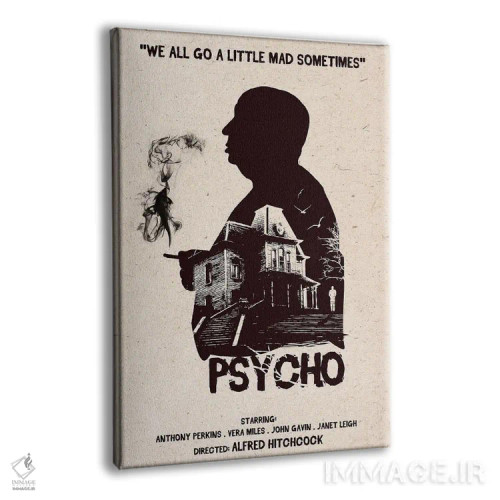 تابلو دکوراتیو هنر فیلم روانی هیچکاک اثر ۲ توست دیزاین - نمای پرسپکتیو محصول