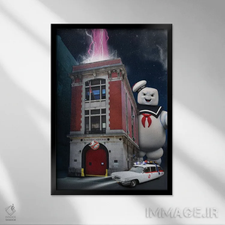 تابلو دکوراتیو هنر فیلم سفر شکارچیان روح اثر ۲ توست دیزاین - نمای قابدار مشکی