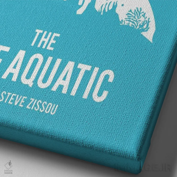 تابلو دکوراتیو هنر فیلم زندگی در آب اثر ۲ توست دیزاین - نمای نزدیک بافت بوم