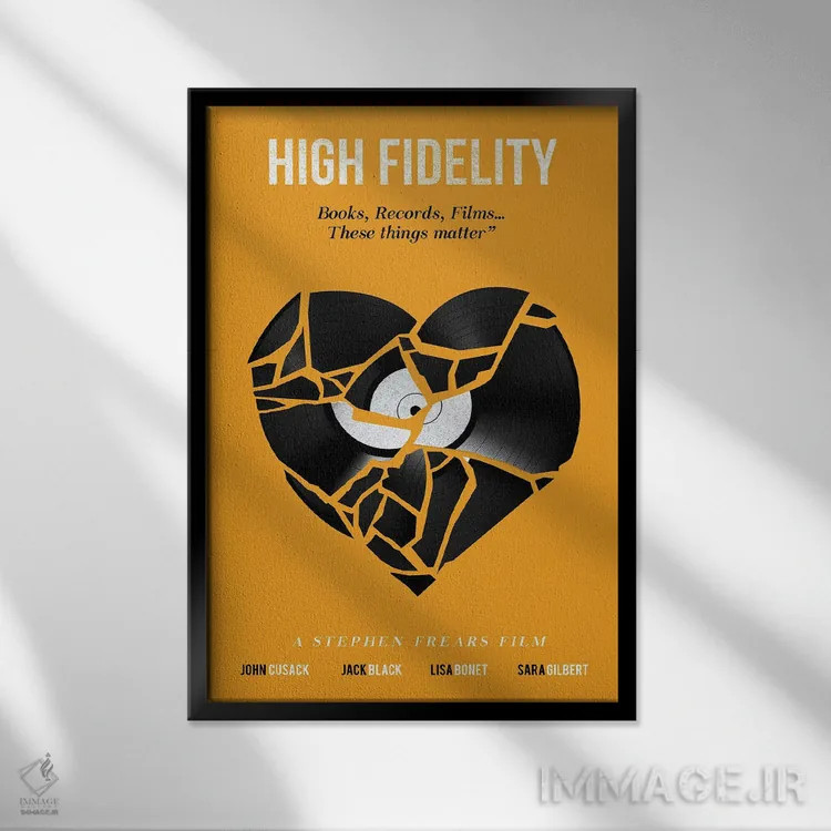 تابلو دکوراتیو هنر فیلم وفاداری بالا اثر ۲ توست دیزاین - نمای قابدار مشکی