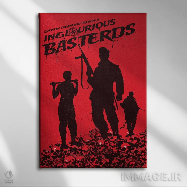 تابلو دکوراتیو هنر فیلم حرامزاده های لعنتی اثر ۲ توست دیزاین - نمای روبهرو روی دیوار