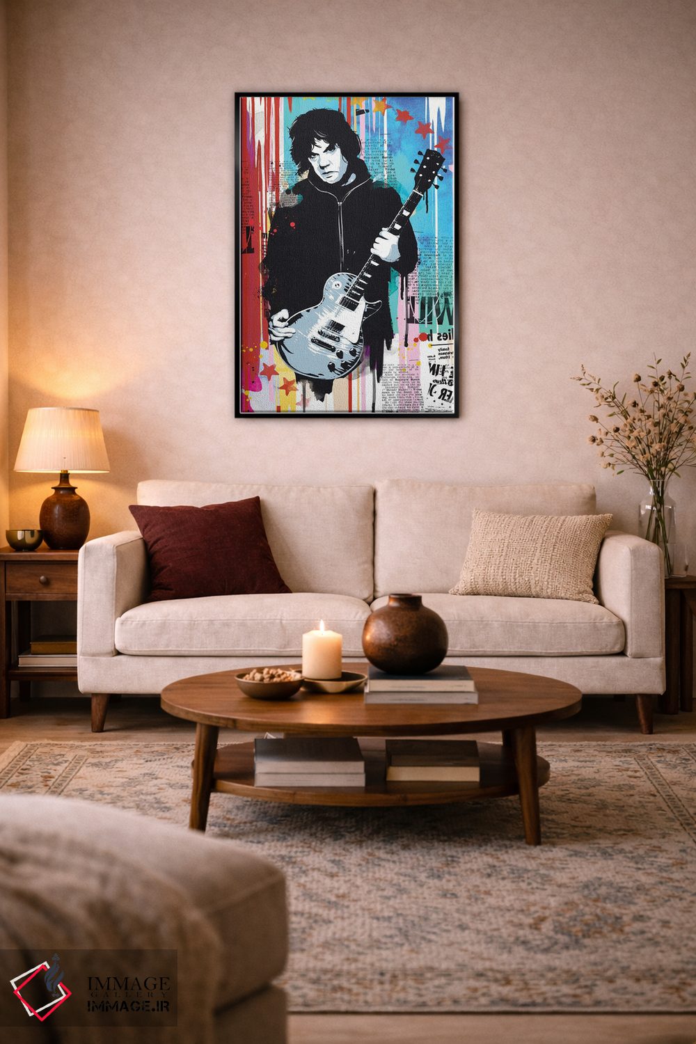 تابلو دکوراتیو پاپ آرت گری مور اثر ۲ توست دیزاین - D4B