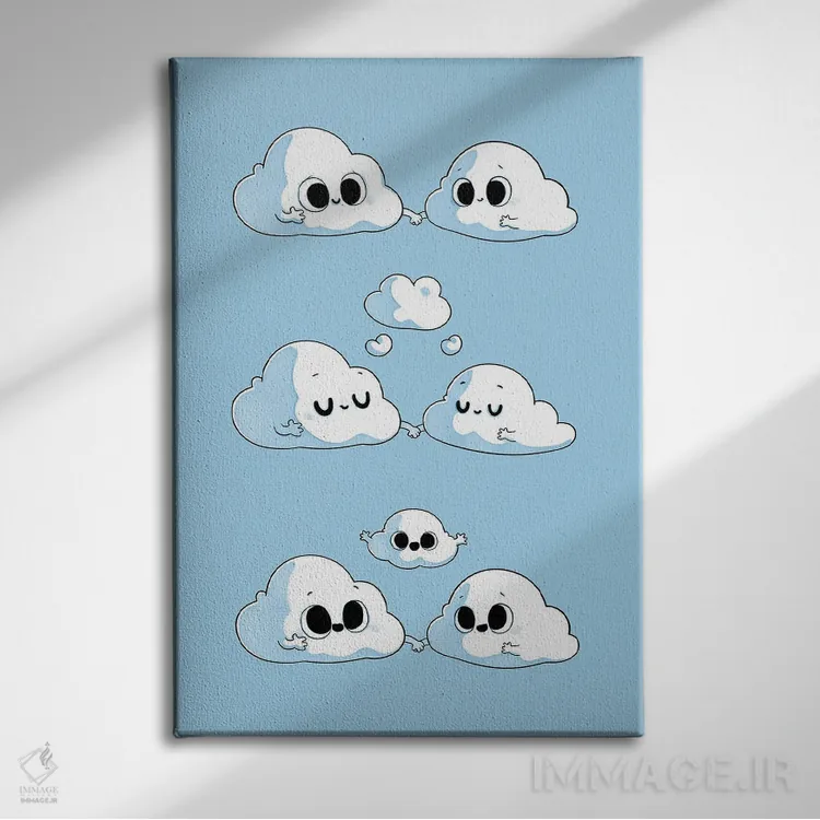 تابلو دکوراتیو افکار خانوادگی اثر نائولیتو - نمای روبهرو روی دیوار