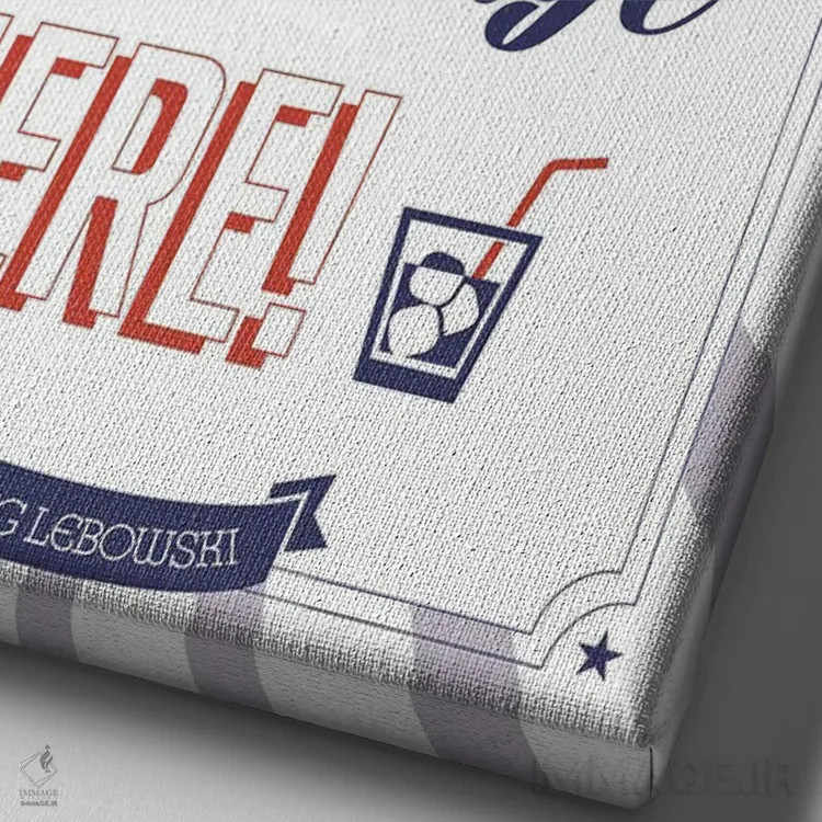 تابلو دکوراتیو دیالوگ فیلم دود اثر ۲ توست دیزاین - نمای نزدیک بافت بوم