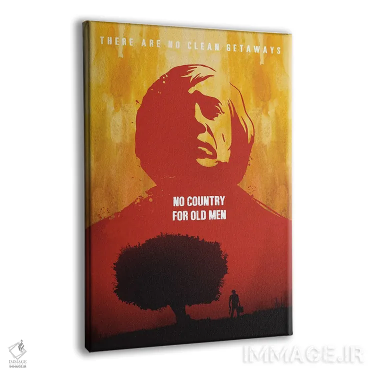 تابلو دکوراتیو هنر فیلم جایی برای پیرمردها نیست اثر ۲ توست دیزاین - نمای پرسپکتیو محصول