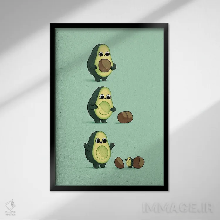 تابلو دکوراتیو مهربان ترین سورپرایز اثر نائولیتو - نمای قابدار مشکی