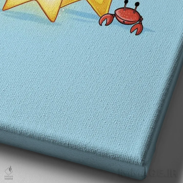 تابلو دکوراتیو ستاره درخشان اثر نائولیتو - نمای نزدیک بافت بوم