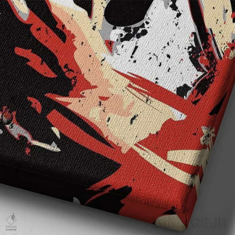 تابلو دکوراتیو پاپ آرت جیمی هندریکس اثر ۲ توست دیزاین - نمای نزدیک بافت بوم