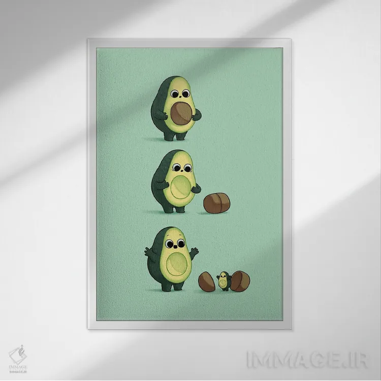 تابلو دکوراتیو مهربان ترین سورپرایز اثر نائولیتو - نمای قابدار سفید