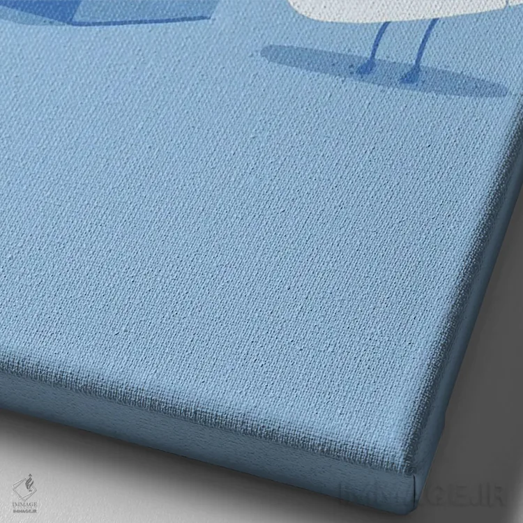 تابلو دکوراتیو جوراب گمشده اثر نائولیتو - نمای نزدیک بافت بوم