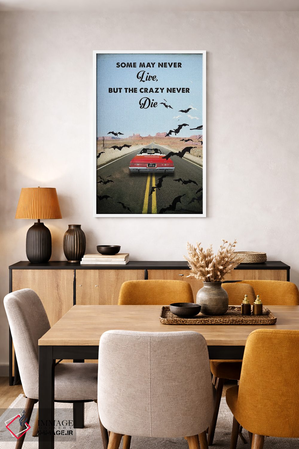 تابلو دکوراتیو هنر فیلم سفر ترس و نفرت در لاس وگاس اثر ۲ توست دیزاین - D5W