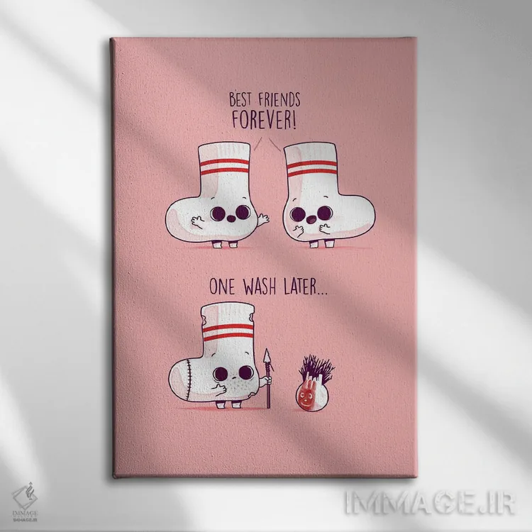 تابلو دکوراتیو پس از یک شست وشو اثر نائولیتو - نمای روبهرو روی دیوار