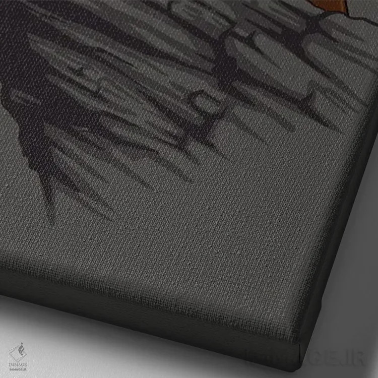 تابلو دکوراتیو پادشاه جادویی اثر نائولیتو - نمای نزدیک بافت بوم