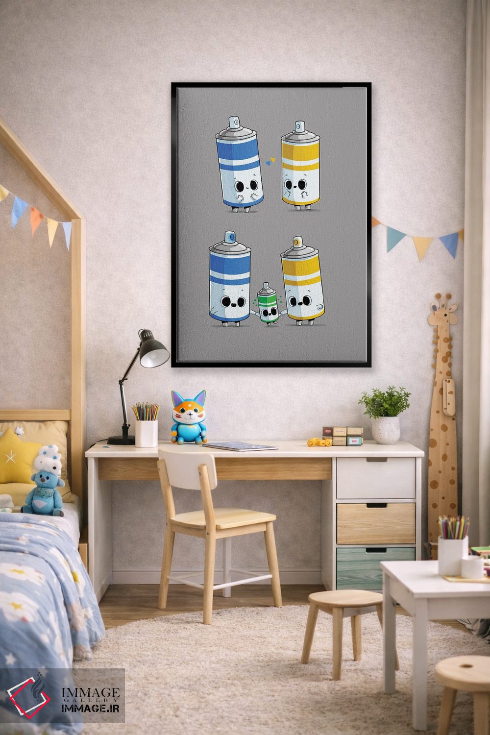 تابلو دکوراتیو خانواده رنگارنگ اثر نائولیتو - D2B