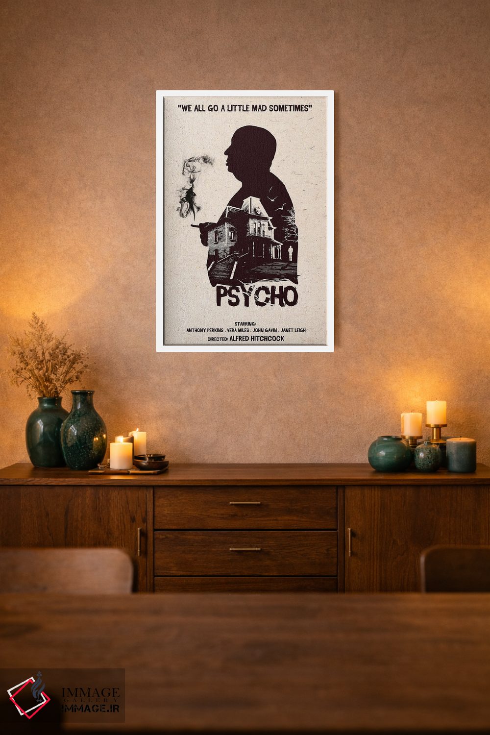 تابلو دکوراتیو هنر فیلم روانی هیچکاک اثر ۲ توست دیزاین - D2W
