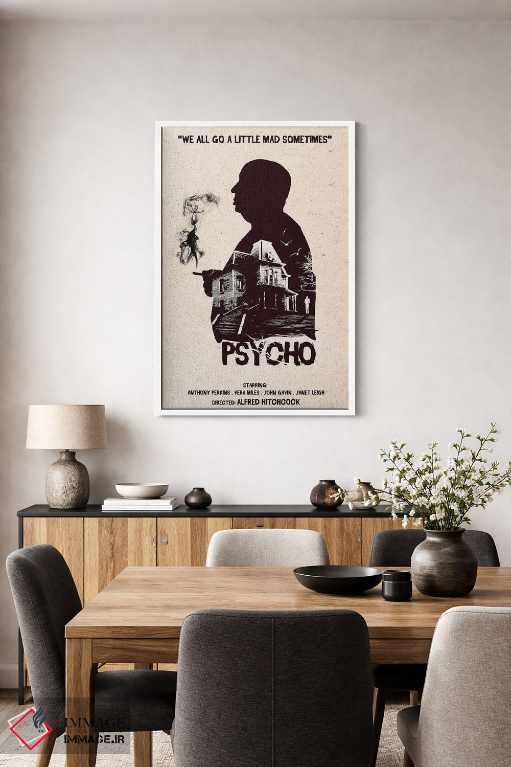 تابلو دکوراتیو هنر فیلم روانی هیچکاک اثر ۲ توست دیزاین - D4W