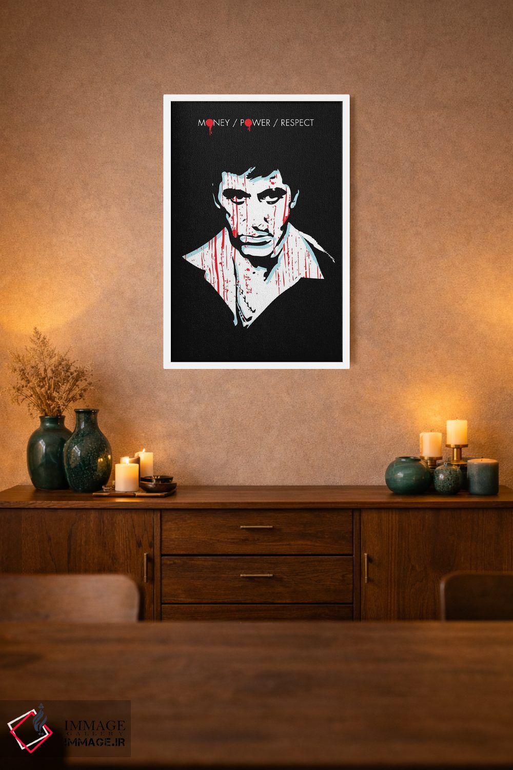 تابلو دکوراتیو هنر فیلم صورت زخمی اثر ۲ توست دیزاین - D1W