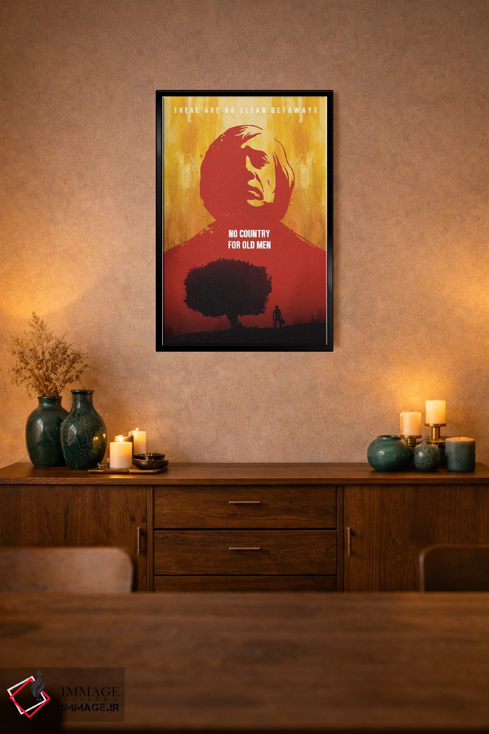 تابلو دکوراتیو هنر فیلم جایی برای پیرمردها نیست اثر ۲ توست دیزاین - D2B