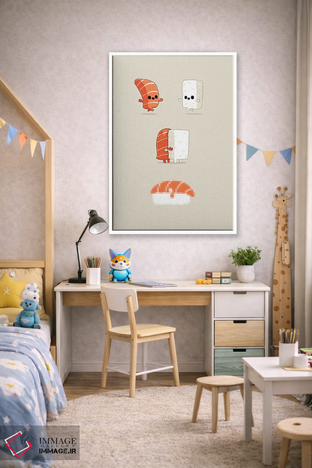 تابلو دکوراتیو سوشی یعنی عشق اثر نائولیتو - D1W