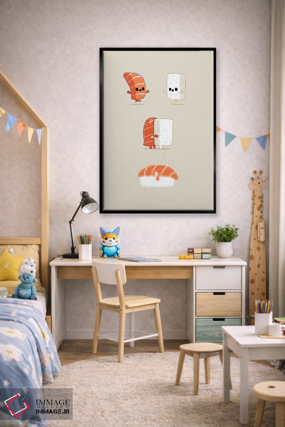 تابلو دکوراتیو سوشی یعنی عشق اثر نائولیتو - D3B